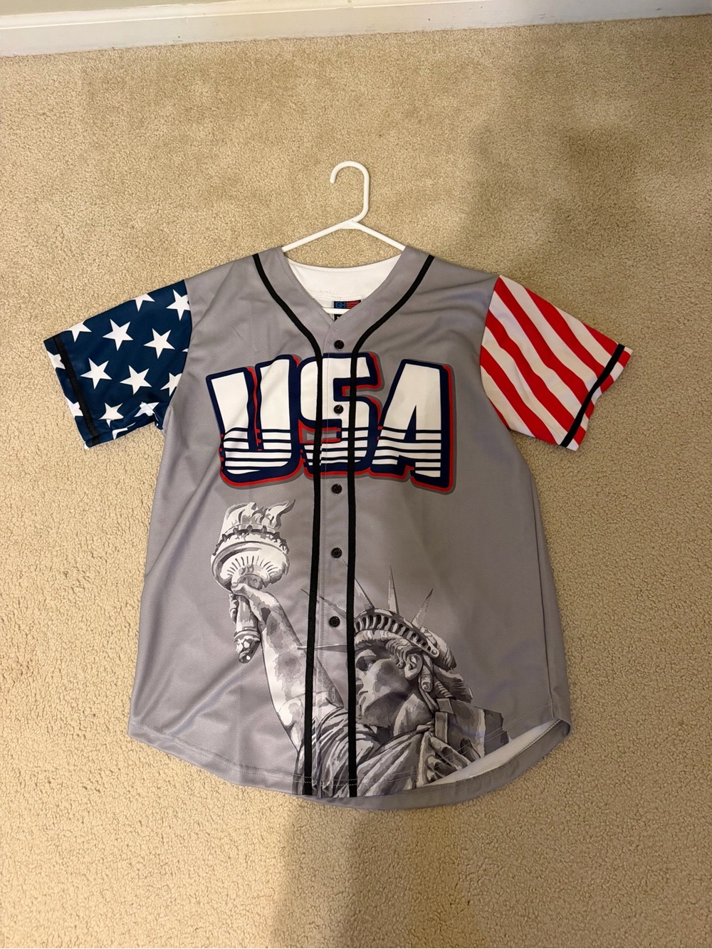 Large Greater Half GH USA America Statue of Liberty Stars and Stripe Jersey